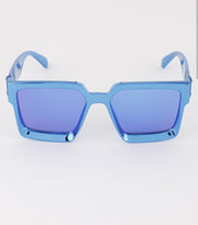 Show Stopper Chrome Mirror Iconic Square Sunglasses