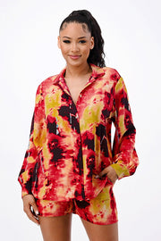 TIE DYE BUTTON DOWN SHIRT