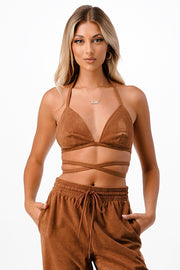 Bralette top with straps at the waist