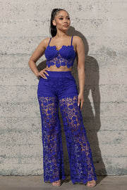 UPPER CLASS TWO PIECE LACE SET