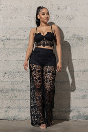 UPPER CLASS TWO PIECE LACE SET